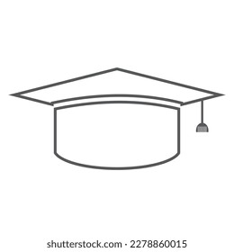 graduation cap academician icon vector illustration