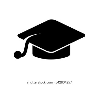 graduation cap academy scholar graduate university success image vector icon logo