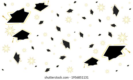 Graduation Cap Background Forcongratulations Graduates Class Stock 