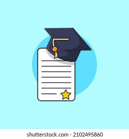 Graduation cap with best degree illlustration