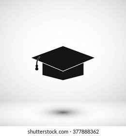 Graduation cap black icon