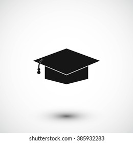 Graduation cap black icon