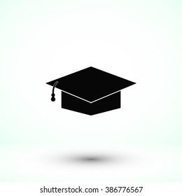 Graduation cap black icon
