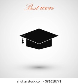 Graduation cap black icon