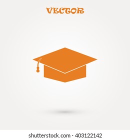 Graduation cap black icon