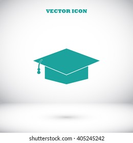 Graduation cap black icon