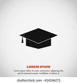 Graduation cap black icon