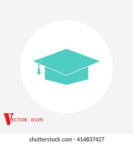 Graduation cap black icon