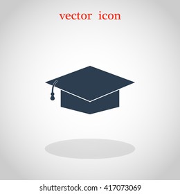 Graduation cap black icon