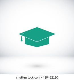 Graduation cap black icon