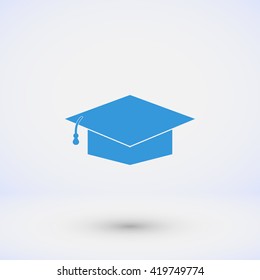 Graduation cap black icon