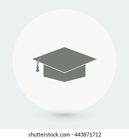 Graduation cap black icon