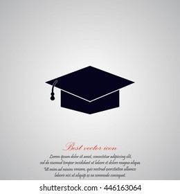 Graduation cap black icon