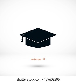 Graduation cap black icon