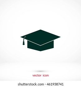 Graduation cap black icon