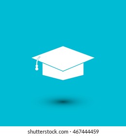 Graduation cap black icon