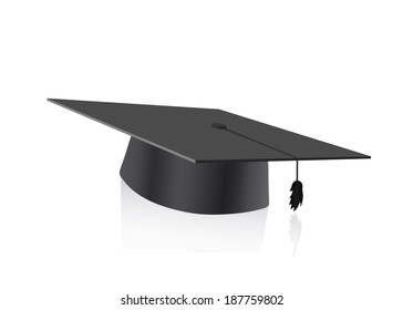 Graduation cap blank isolated on a white background