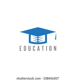 Graduation cap with book in it vector design template