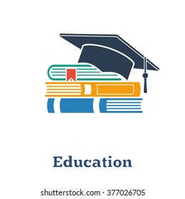 Education Vector Illustration Academy Hat On Stock Vector (Royalty Free ...