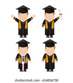 Graduation Cap Boy Graduate University Icon Stock Vector (Royalty Free ...