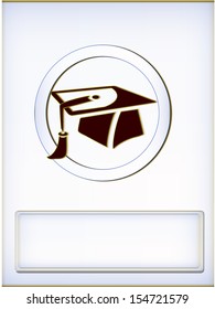 Graduation cap card invitation