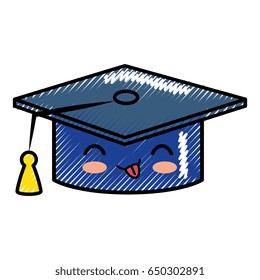 graduation cap cartoon smiley