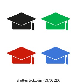 Graduation cap - color vector icon