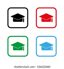 Graduation cap  - color vector icon