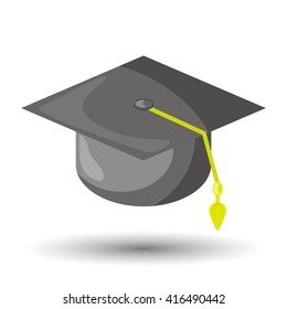 Graduation cap colorful icon