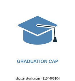Graduation Cap creative icon. Simple element illustration. Graduation Cap concept symbol design from education collection. Can be used for web, mobile and print. web design, apps, software, print.