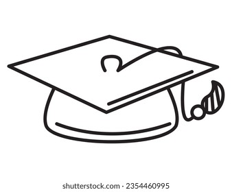 graduation cap design over white