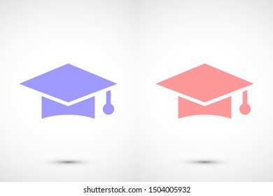 Graduation cap and diploma black web vector icon.Graduation Vector concept illustration for design.Graduation Casual formal and professional vector icon illustration.