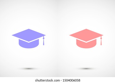Graduation cap and diploma black web vector icon.Graduation Vector concept illustration for design.Graduation Casual formal and professional vector icon illustration.
