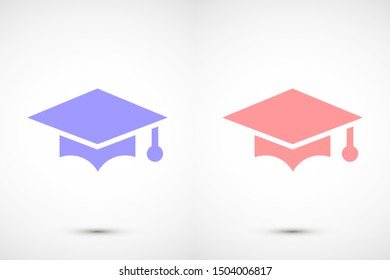 Graduation cap and diploma black web vector icon.Graduation Vector concept illustration for design.Graduation Casual formal and professional vector icon illustration.