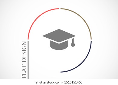 Graduation cap and diploma black web vector icon.Graduation Vector concept illustration for design.Graduation Casual formal and professional vector icon illustration.