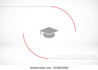 Graduation cap and diploma black web vector icon.Graduation Vector concept illustration for design.Graduation Casual formal and professional vector icon illustration.