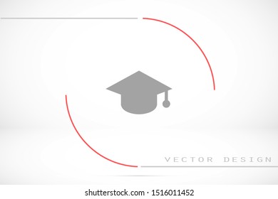 Graduation cap and diploma black web vector icon.Graduation Vector concept illustration for design.Graduation Casual formal and professional vector icon illustration.