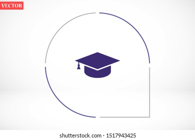 Graduation cap and diploma black web vector icon.Graduation Vector concept illustration for design.Graduation Casual formal and professional vector icon illustration.