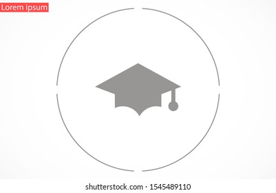 Graduation cap and diploma black web vector icon.Graduation Vector concept illustration for design.Graduation Casual formal and professional vector icon illustration.