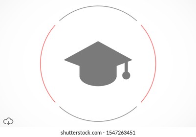 Graduation cap and diploma black web vector icon.Graduation Vector concept illustration for design.Graduation Casual formal and professional vector icon illustration.