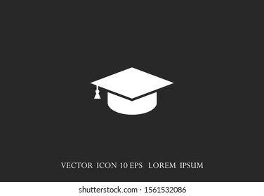 Graduation Cap Diploma Black Web Vector Stock Vector (Royalty Free ...