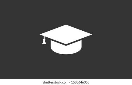 Graduation cap and diploma black web vector icon.Graduation Vector concept illustration for design.Graduation Casual formal and professional vector icon illustration.