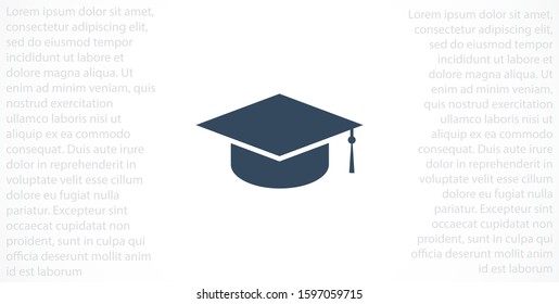 Graduation cap and diploma black web vector icon.Graduation Vector concept illustration for design.Graduation Casual formal and professional vector icon illustration.
