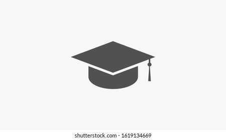 Graduation cap and diploma black web vector icon.Graduation Vector concept illustration for design.Graduation Casual formal and professional vector icon illustration.