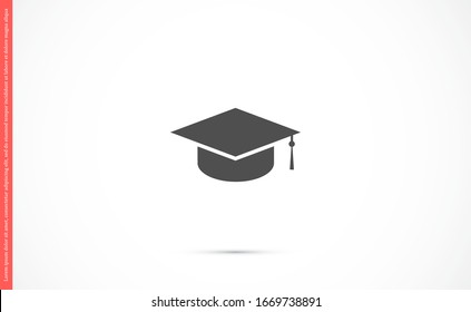 Icono de vectores web negros de capa graduada y diploma. Ilustración conceptual de vectores de graduación para diseño.Ilustración de icono de vectores profesionales y formales de graduación.