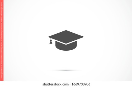 Graduation cap and diploma black web vector icon.Graduation Vector concept illustration for design.Graduation Casual formal and professional vector icon illustration.