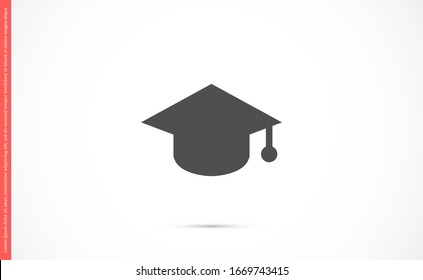 Graduation cap and diploma black web vector icon.Graduation Vector concept illustration for design.Graduation Casual formal and professional vector icon illustration.