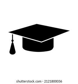 gorra de graduación y diploma icono de la web negra.
