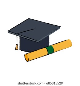 graduation cap diploma certificate school