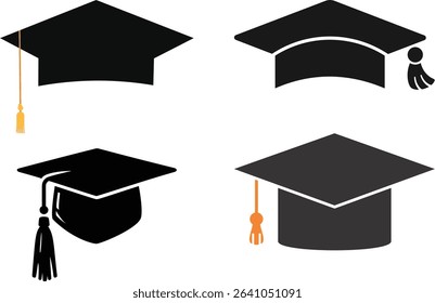 The graduation cap with diploma on white background. 